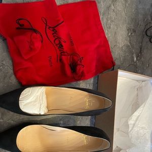 Christian Louboutin navy blue pumps